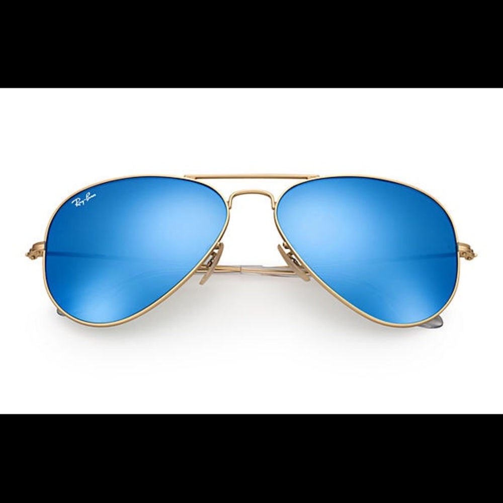 Ray-Ban Blue reflective aviators sunglasses